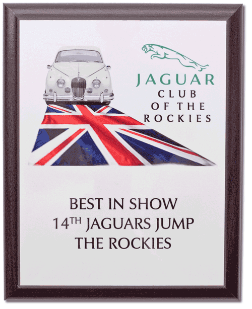 Car Show Award Plaque Jaguar Best in Show