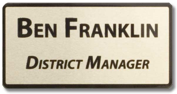 District Manager Name Tag