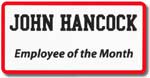 John Hancock Employee of the Month Name Tag