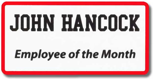 Employee of the Month Name Tag