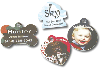 Pet Tags - Four Different Shapes