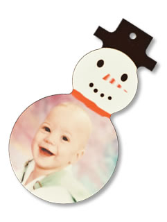 Snowman Ornament with newly married couple